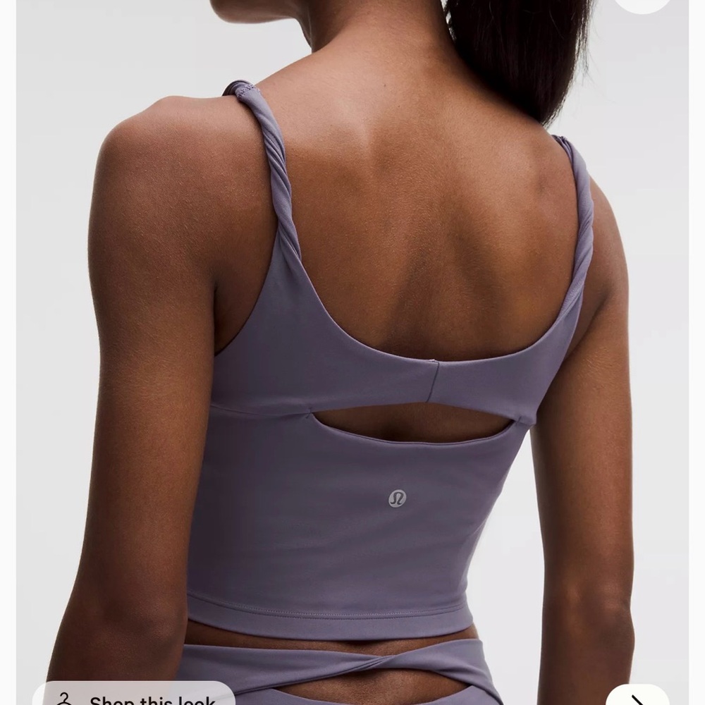 Lululemon align Twist strap crop Tank Top grape mist